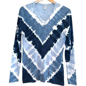 🌈 6/$60 Tye Dye 2 Dye 4 Women’s Long Sleeve Blue White Size XL